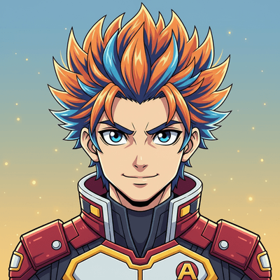Anime Hero — built-in fictional character preset for MorphMe Live